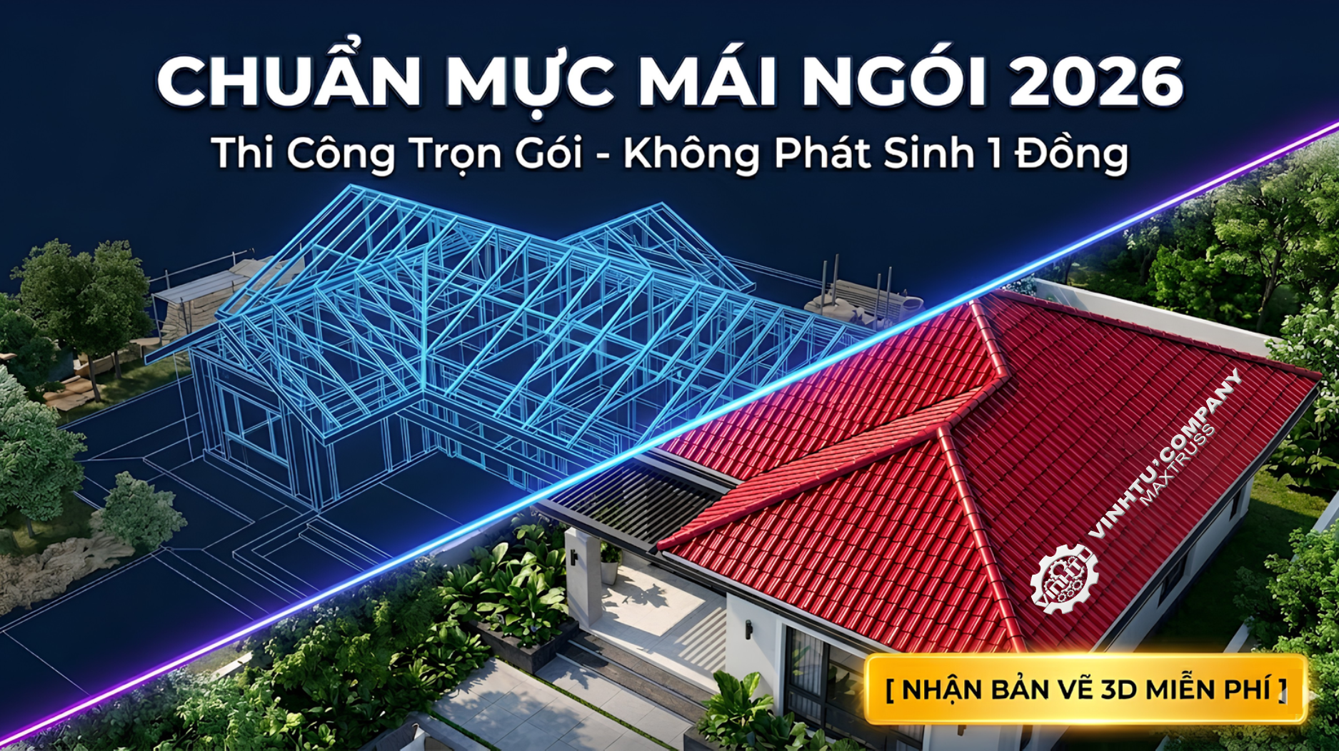 Báo Giá Thi Công Mái Ngói Trọn Gói Giá Tốt Nhất 2026